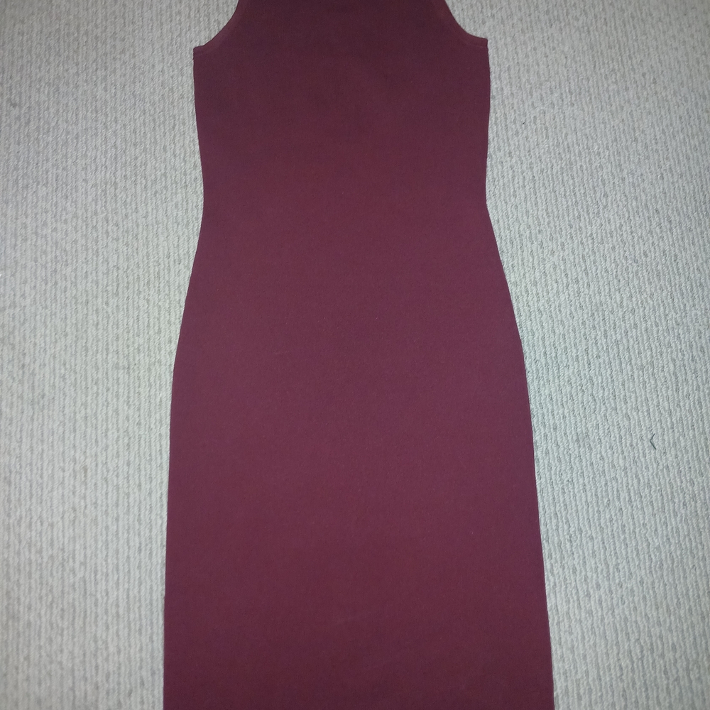 Elegant Burgundy Sleeveless Dress